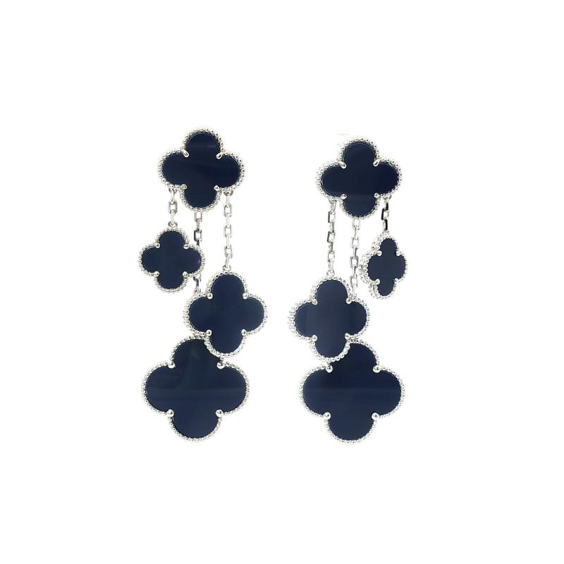 أقراط زهرة اللازورد الرباعية