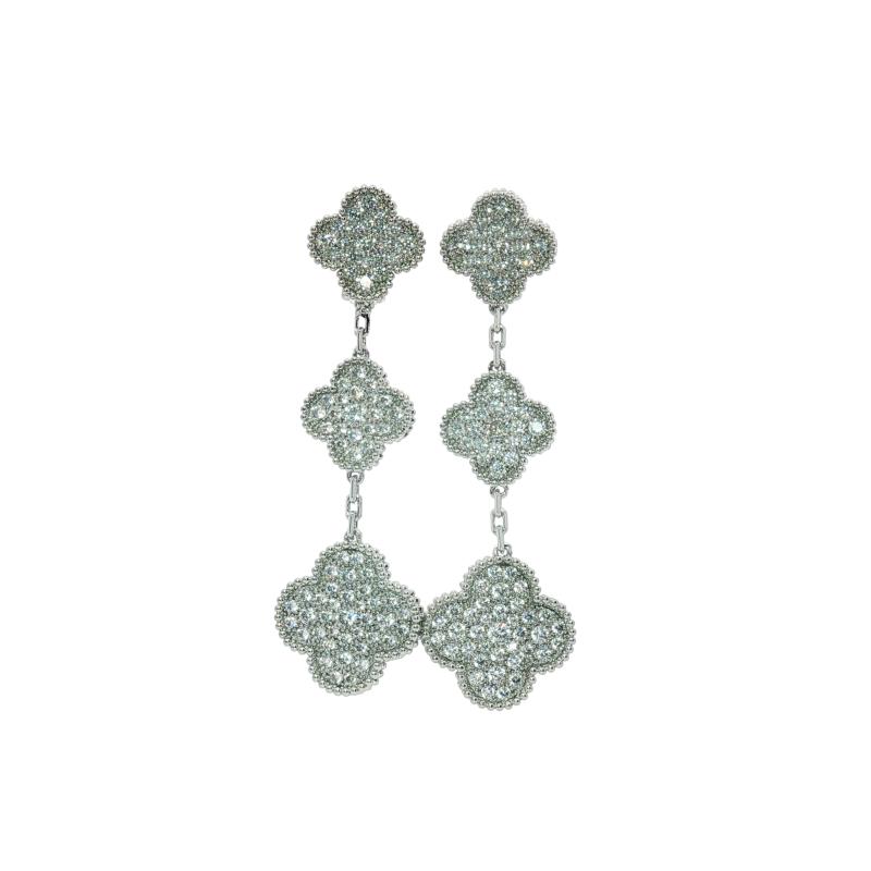 أقراط ثلاث زهرات أنيقة